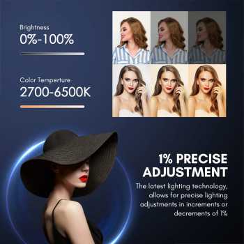 Gambar produk Tolifo Lampu Palm LED Bowens Video Light Bi-Color 2700-6500K 100W - PL-100B
