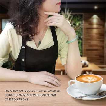 Gambar produk One Two Cups Celemek Masak Apron Dapur Canvas Strap Kancing - AGD01