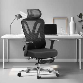 HBADA Kursi Kantor Office Chair 2D Headrest Lumbar Support Reclining - P5
