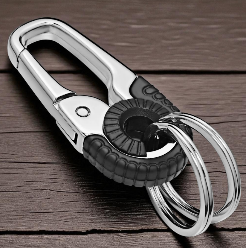 Gambar produk Dalaful Gantungan Kunci Mobil Double Ring Zinc Alloy Keychain - 9008L