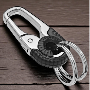 Gambar produk Dalaful Gantungan Kunci Mobil Double Ring Zinc Alloy Keychain - 9008L