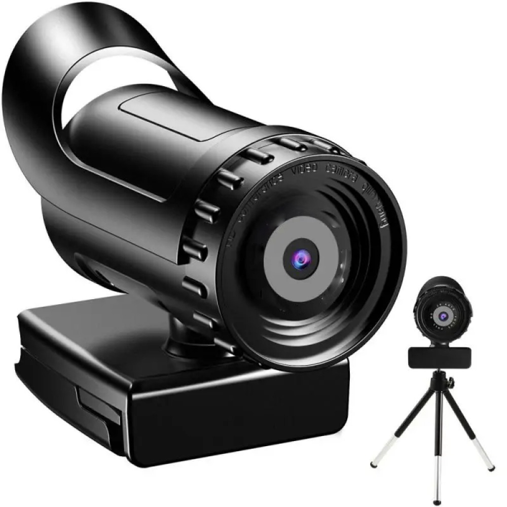 Erilles Webcam Desktop PC Laptop Rotatable 4K with Microphone - EL380 Gambar produk Erilles Webcam Desktop PC Laptop Rotatable 4K with Microphone - EL380