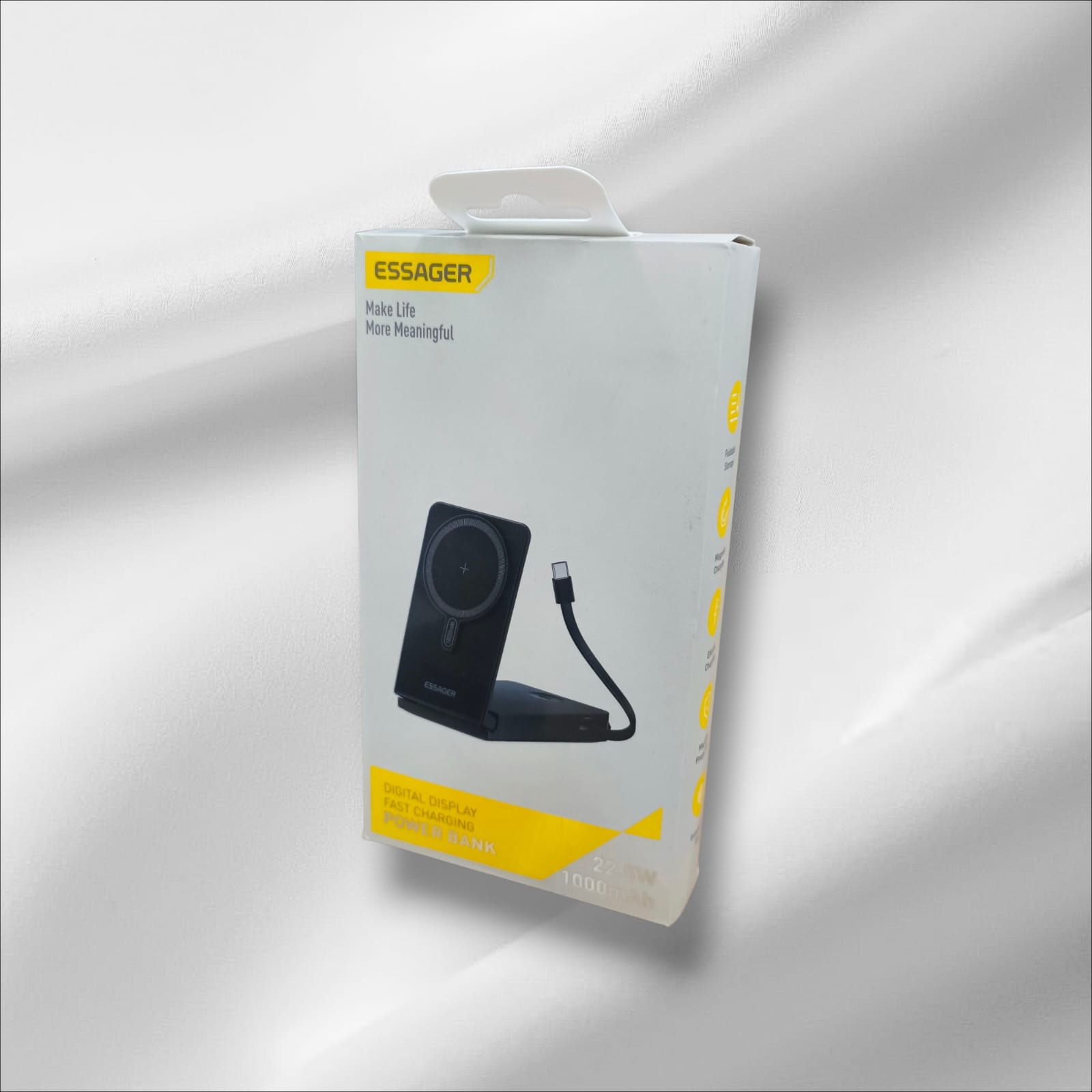 Gambar produk ESSAGER Power Bank Wireless Charging Magnetic Fold PD 20W 10000mAh - ES-D019