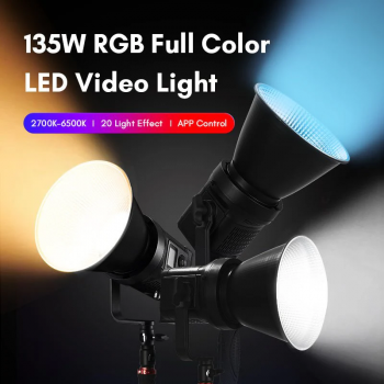 Gambar produk Tolifo Lampu Video LED Portabel RGB COB Video Light 135W 6500K - SK-135VR