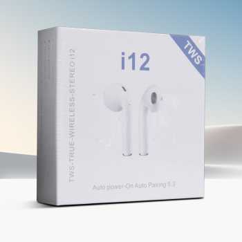 Gambar produk WOJOQ Earphone Bluetooth 5.3 TWS Earbuds HiFi Sound Noise Reduction - i12