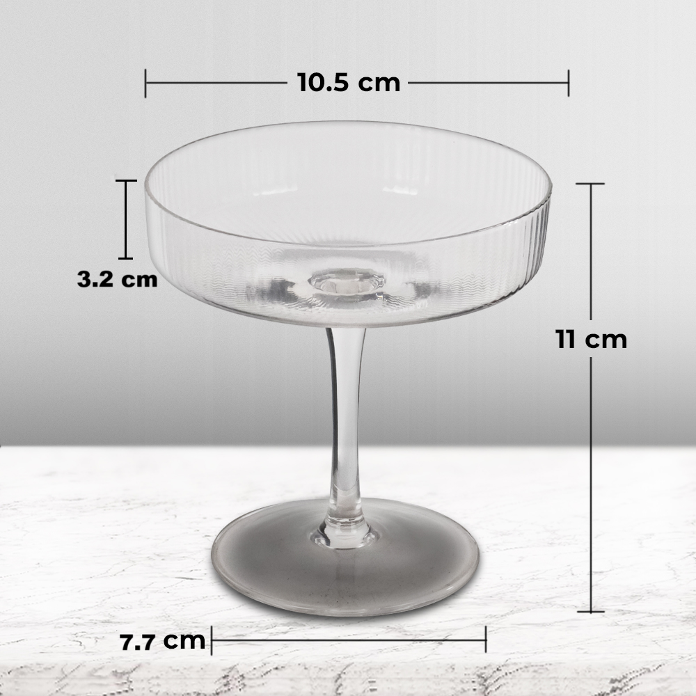 Gambar produk Dozzlor Gelas Kaca Aesthetic Pudding Es Krim Stripe Dessert Glass - L005