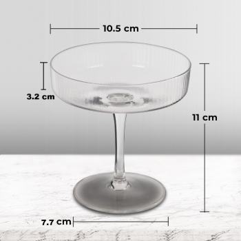 Gambar produk Dozzlor Gelas Kaca Aesthetic Pudding Es Krim Stripe Dessert Glass - L005