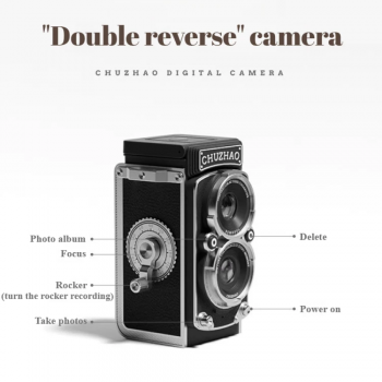 Gambar produk Chuzhao Kamera Vintage Retro Digital Camera Dual Reflex FHD 1080P 12MP - CZ832