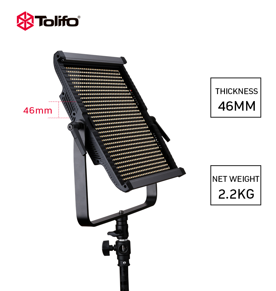 Gambar produk TOLIFO Lampu Kamera Foto Video Adjustable Studio Light LED 100W 9000LM - GK-S100B PRO