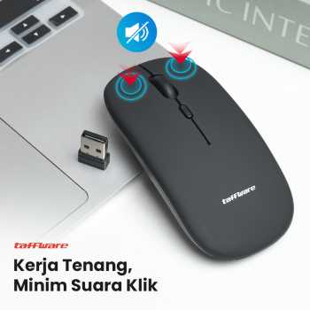 Gambar produk Taffware Mouse Wireless Bluetooth Optical 2.4GHz Silent Click 1200DPI - M8120G