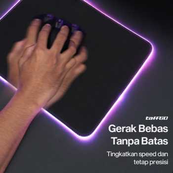 Gambar produk TaffGO Gaming Mouse Pad Glowing RGB LED High Precision 250x300x4mm