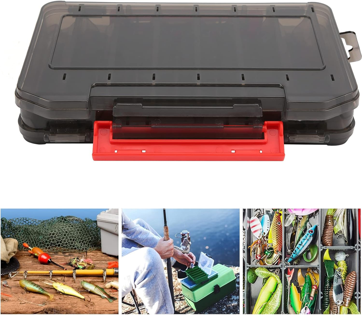 Gambar produk ZUHE Kotak Perkakas Kail Pancing Tackle Box Double Side 14 Grid - ZU402