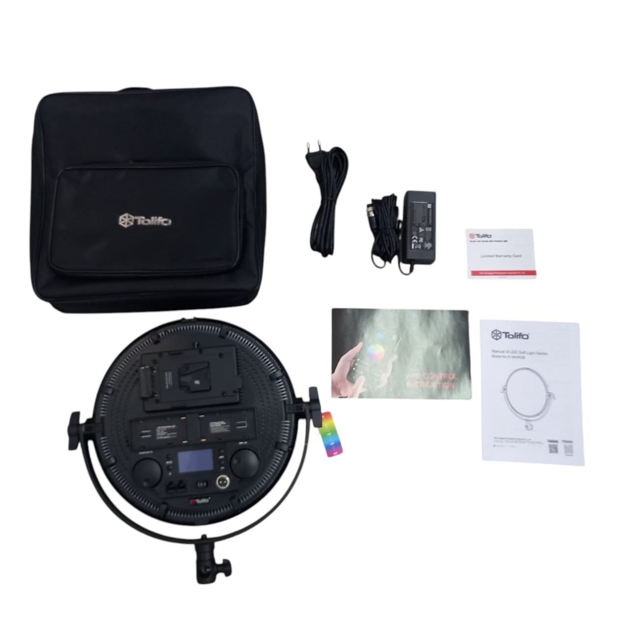 Gambar produk TOLIFO Lampu Kamera Foto Video Flashlight Studio Circle LED RGB 60W - R-S60RGB