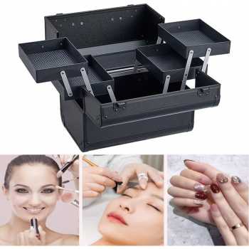 VOJUD Tas Koper Kosmetik Make Up Beauty Salon Storage Box 32cm - 740