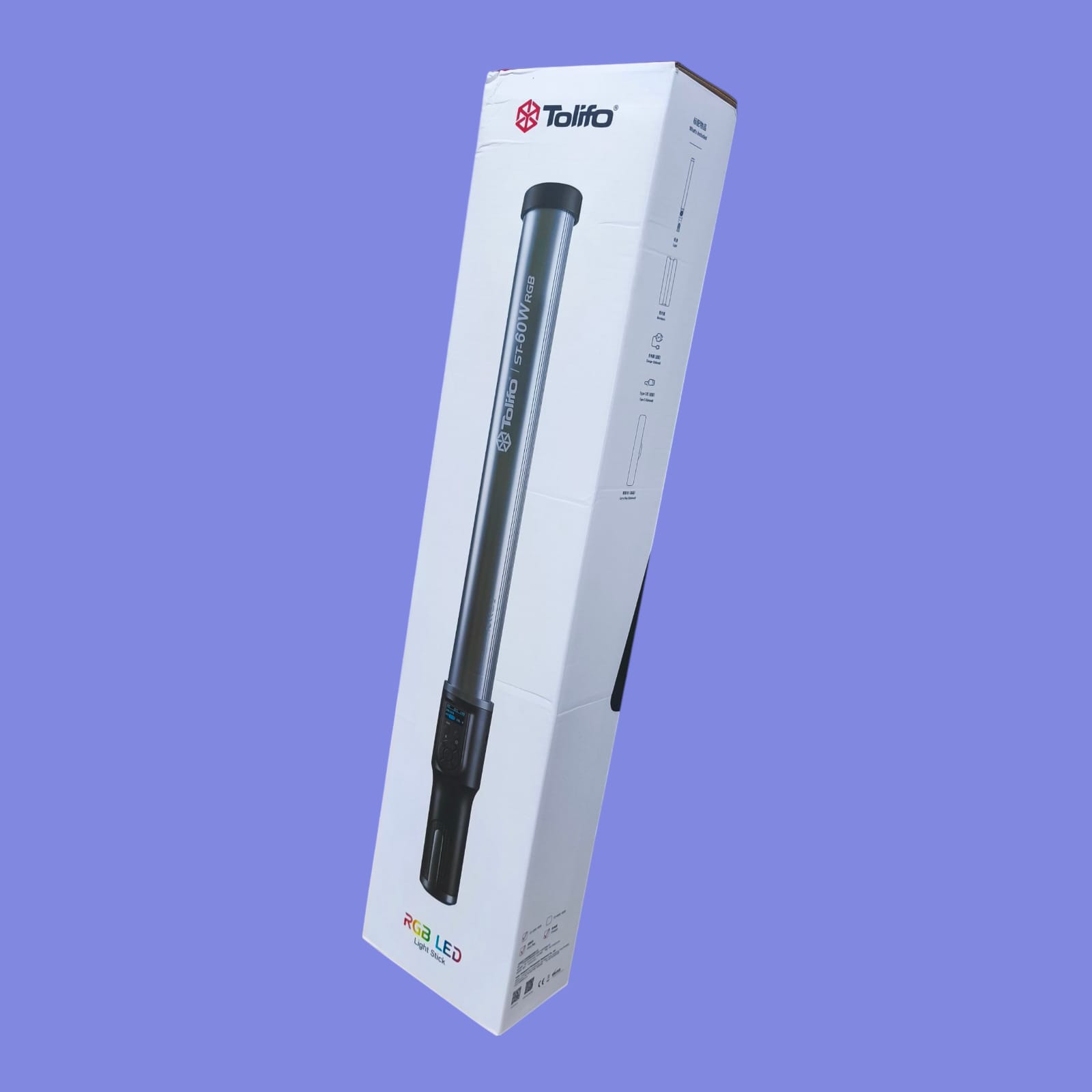 Gambar produk Tolifo Lampu LED RGB Studio Fill Light Stick 2700-10000K 4400mAh 60W - ST-60RGB