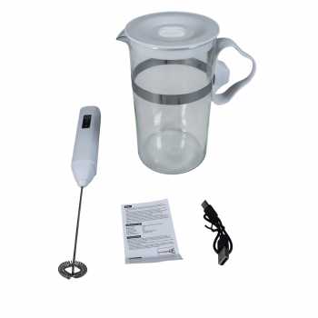 Gambar produk YUTAO Hand Mixer Mini Pengocok Telur Milk Frother 400mAh with Glass - SME-01
