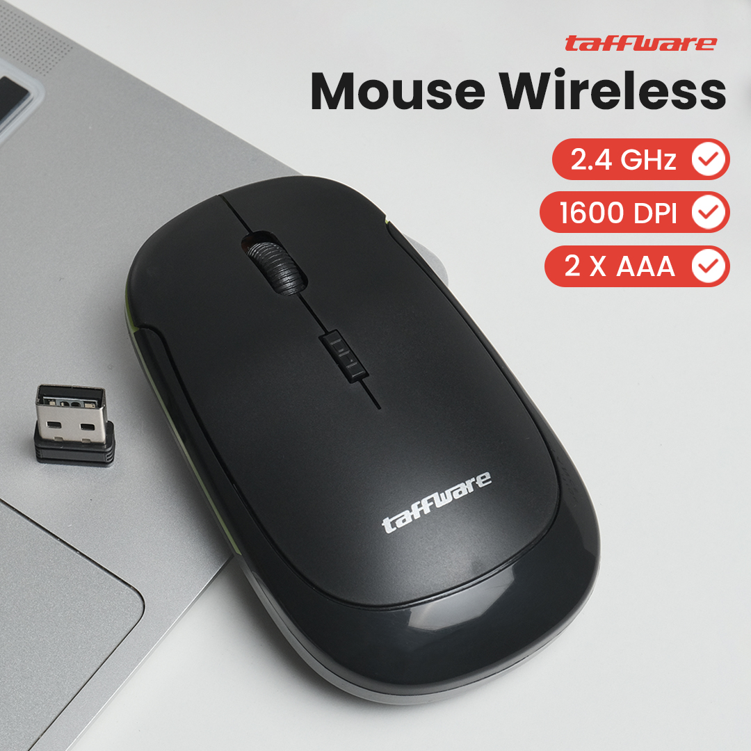 Gambar produk Taffware Mouse Wireless Optical 2.4GHz Slim Ergonomic 1600DPI - Y810