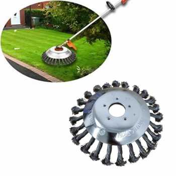 Gambar produk LISM Mata Pisau Potong Rumput Bulat Kawat Baja Weed Brush 8 Inch - LI2