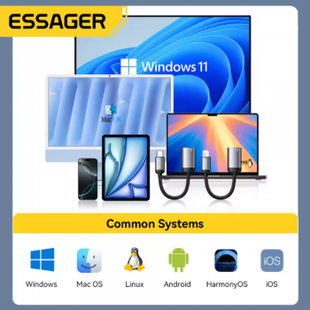 Gambar produk ESSAGER Kabel Adapter Audio OTG USB Type C to Lightning 15cm - EYPTL-LT0G-P