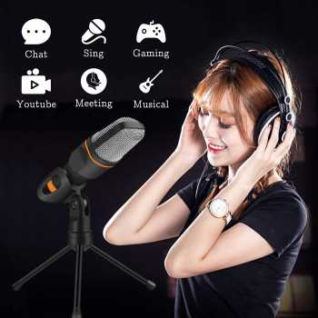 Gambar produk TaffSTUDIO Mikrofon Kondenser Microphone Condenser Podcast with Stand Type C - SF-666