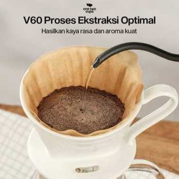 One Two Cups Kertas Saringan Kopi Filter Paper V60 2-4 Cups 100 PCS - U102 Gambar produk One Two Cups Kertas Saringan Kopi Filter Paper V60 2-4 Cups 100 PCS - U102
