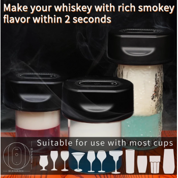 Gambar produk WOODER Alat Pengasap Electric Whisky Cocktail Smoker Kit Natural Wood - KZ-31