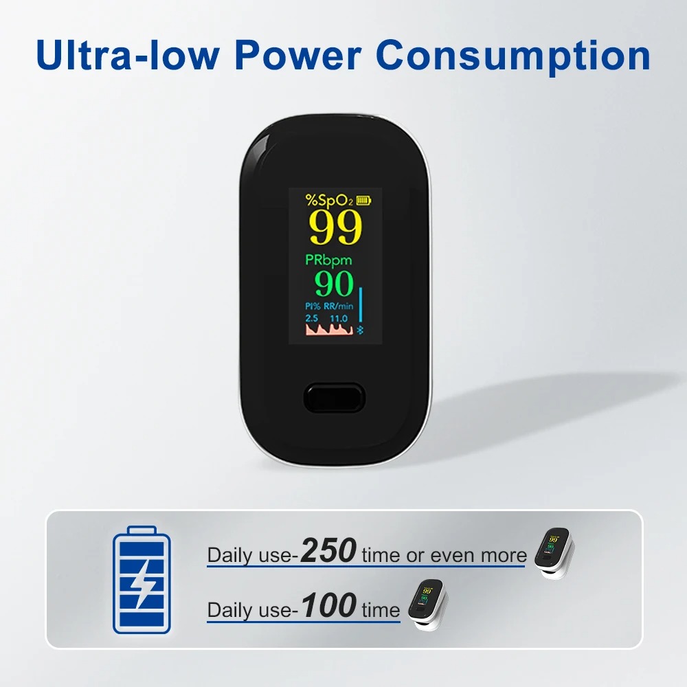 Gambar produk RESOXY Fingertip Pulse Oximeter Alat Ukur Saturasi Oksigen Darah TFT - YK-80A
