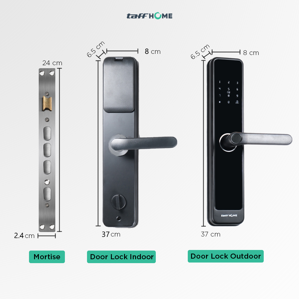 TaffHOME Smart Door Lock Password Bluetooth Card TTLock - S203 Gambar produk TaffHOME Smart Door Lock Password Bluetooth Card TTLock - S203