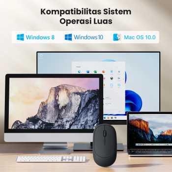 Gambar produk IBEN Mouse Wireless Bluetooth Optical 2.4GHz Silent Click 1600DPI - GTG02