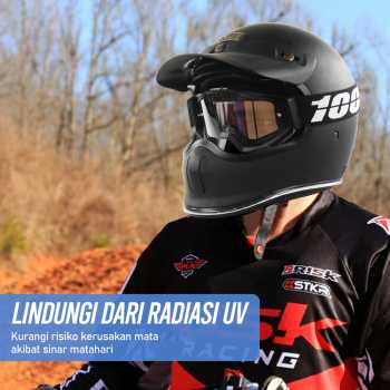Gambar produk TaffSPORT Kacamata Helm Motor Goggles UV400 Protection Windproof Clear - UV400