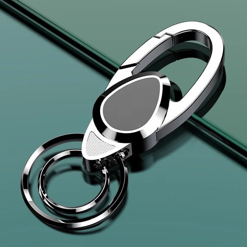 Gambar produk MEN-S Karabiner Gantungan Kunci Zinc Alloy Double Ring Carabiner - SN-27