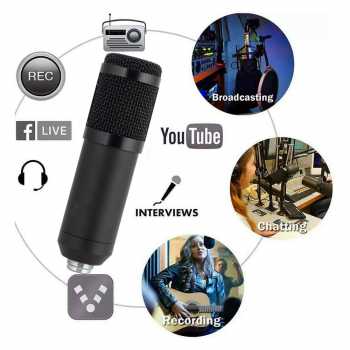 Gambar produk TECHBLAZE Mikrofon Kondenser Type C Condenser Microphone with Holder - BM800