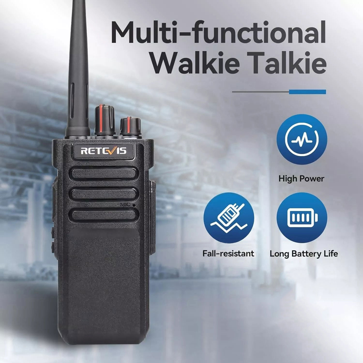Gambar produk RETEVIS Walkie Talkie Two Way Radio UHF Rechargeable 3200mAh - RT29
