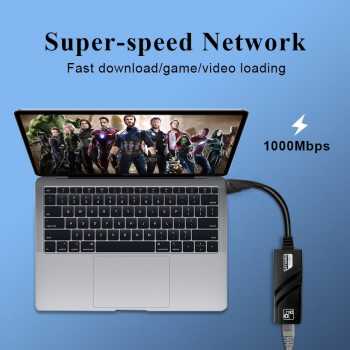 Gambar produk TelDay Adaptor USB Type C to LAN RJ45 Ethernet Adaptor 100Mbps - TD100