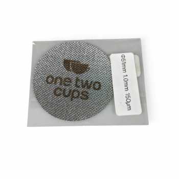 Gambar produk One Two Cups Puck Screen Portafilter Espresso Machine 150 Micron 51mm 1mm - SUS3