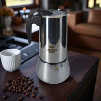 One Two Cups Moka Pot Espresso Coffee Maker Stovetop 12 Cup - Z21
