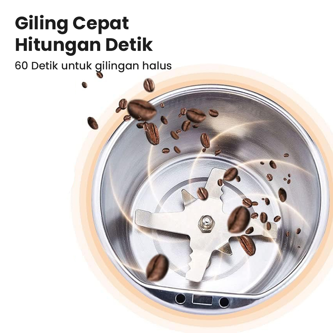 Gambar produk HOMEFISH Penggiling Kopi Elektrik Coffee Grinder Household 150W 220V - W8801
