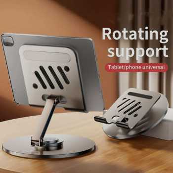 VIKEFON Tablet Holder Stand Foldable 360 Rotation Aluminium Foldable - P50