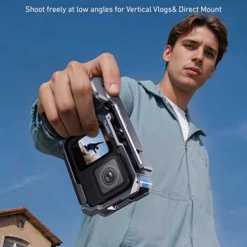 Gambar produk TELESIN Handle Grip Action Camera GoPro 9 to 13 with Aluminium Cage - S6-FMS-26-TGP