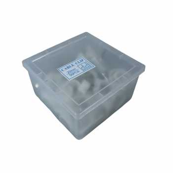 Gambar produk YUEQING Klip Kabel Cable Clip Round Wire Management with Box 20mm - YQ802