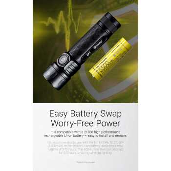 Gambar produk NITECORE Senter LED Flashlight Tactical NiteLab M515S IP68 6000 Lumens - EX7