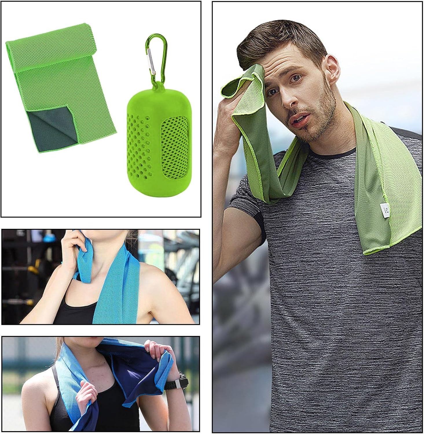 Gambar produk ASOLID Handuk Microfiber Quick Dry Cooling Ice Towel Silicon Case Sedang - AS13