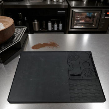 DRT Wadah Alas Kopi Tamper Coffee Maker Mat Silicone Tray 2in1 - D-21 Gambar produk DRT Wadah Alas Kopi Tamper Coffee Maker Mat Silicone Tray 2in1 - D-21
