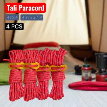 YEAHMAT Tali Paracord Tenda Camping Adventure Windproof 4mmx4M 4 PCS - YG148