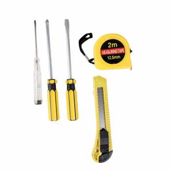Gambar produk OnnFang Alat Set Perkakas Palu Tang Obeng Cutter Meteran 8in1 - YL-8009A