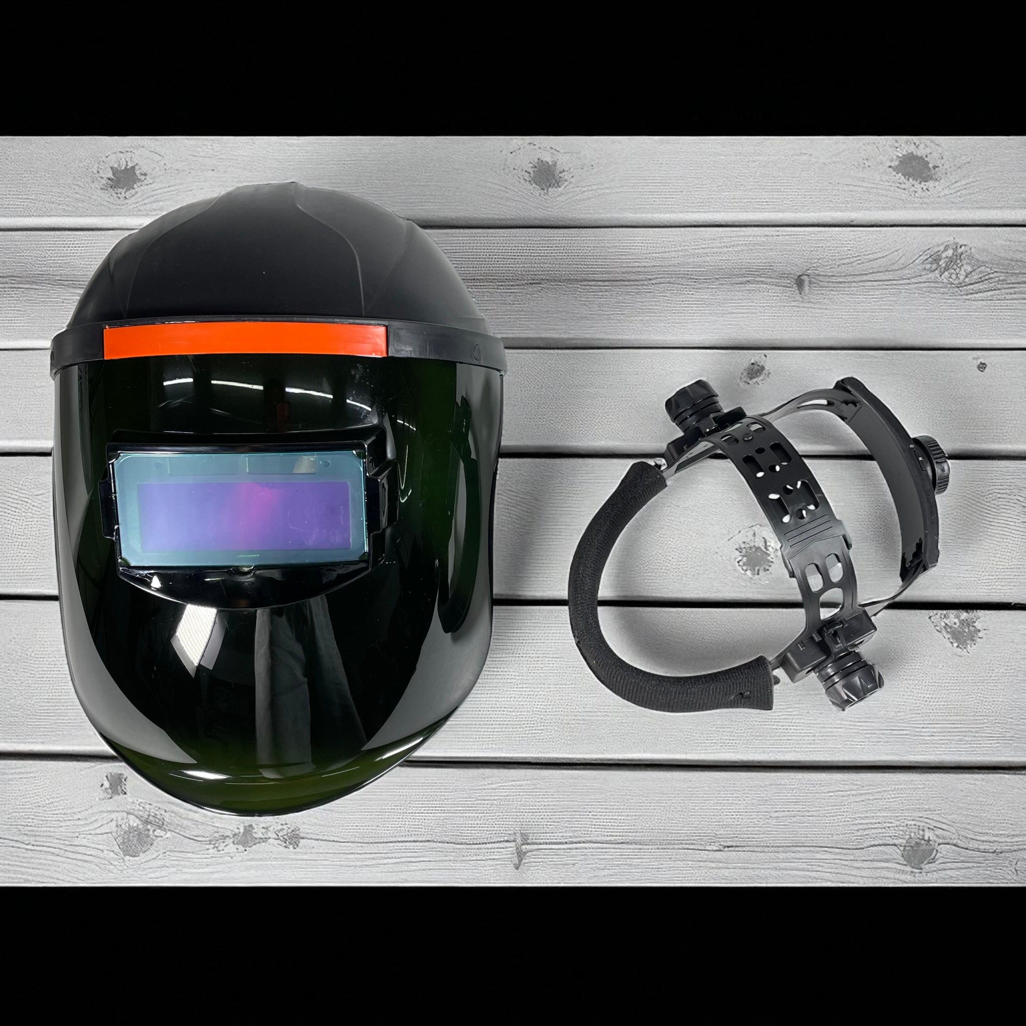 Gambar produk iRepairIt Helm Las Auto Dimming with Red Lens Transparent Welding Mask - IRI55T