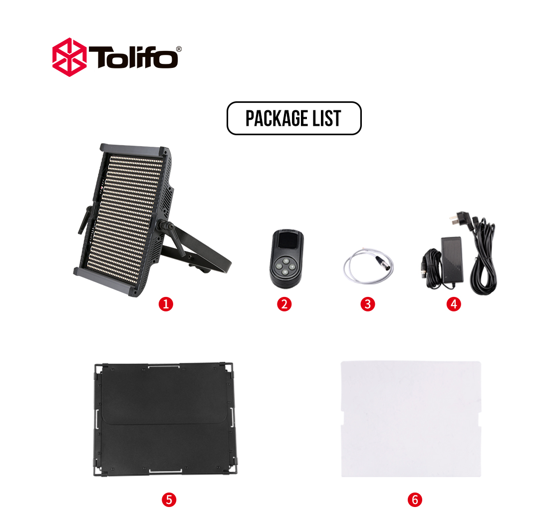 Gambar produk TOLIFO Lampu Kamera Foto Video Adjustable Studio LED 150W 15000LM - GK-S150B PRO