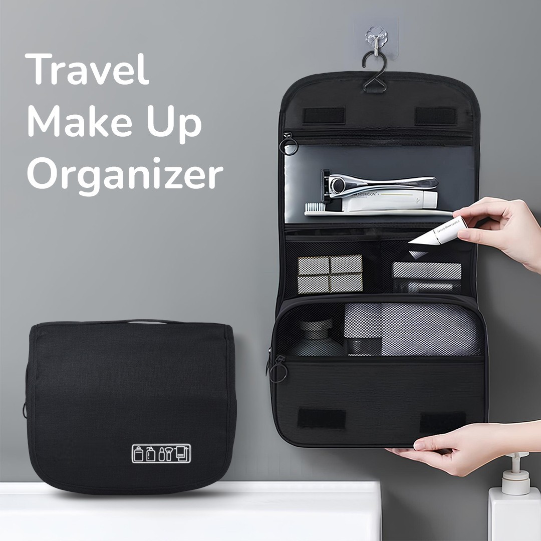 Gambar produk CHADESIEL Tas Travel Make Up Organizer Toiletry Bag with Hook - C150