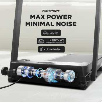 TaffSPORT Treadmill Elektrik Alat Fitness Gym Silent Walking Pad 3 HP - FY21 Gambar produk TaffSPORT Treadmill Elektrik Alat Fitness Gym Silent Walking Pad 3 HP - FY21