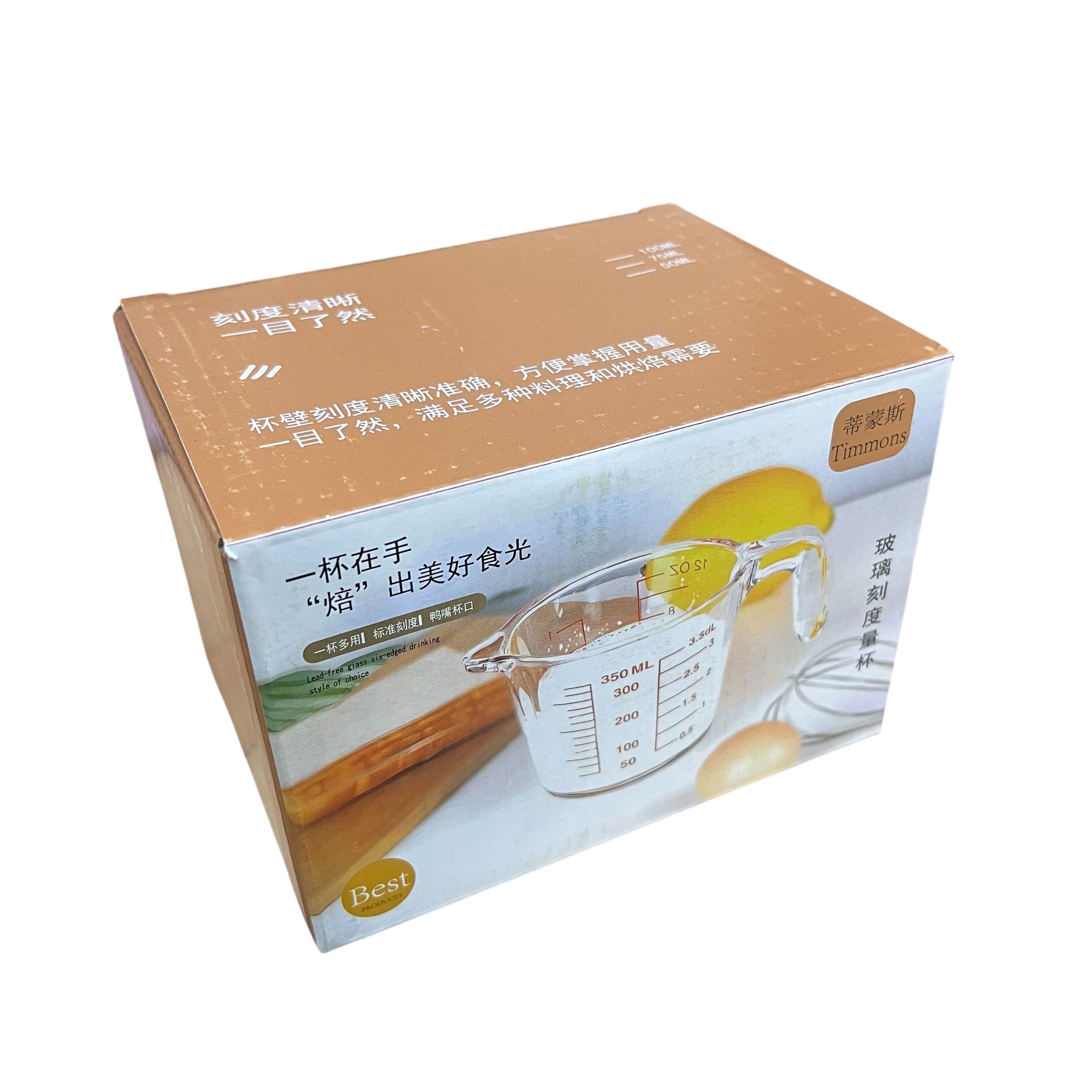 Gambar produk One Two Cups Gelas Ukur Takaran Kaca Microwave Heating Glass Cup 350ml - GG-18